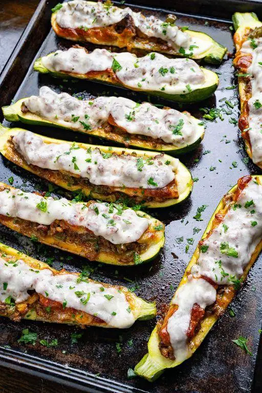 Sirloin Stuffed Zucchini