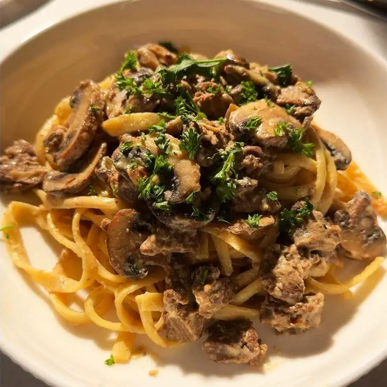 Sirloin and Mushroom Pasta