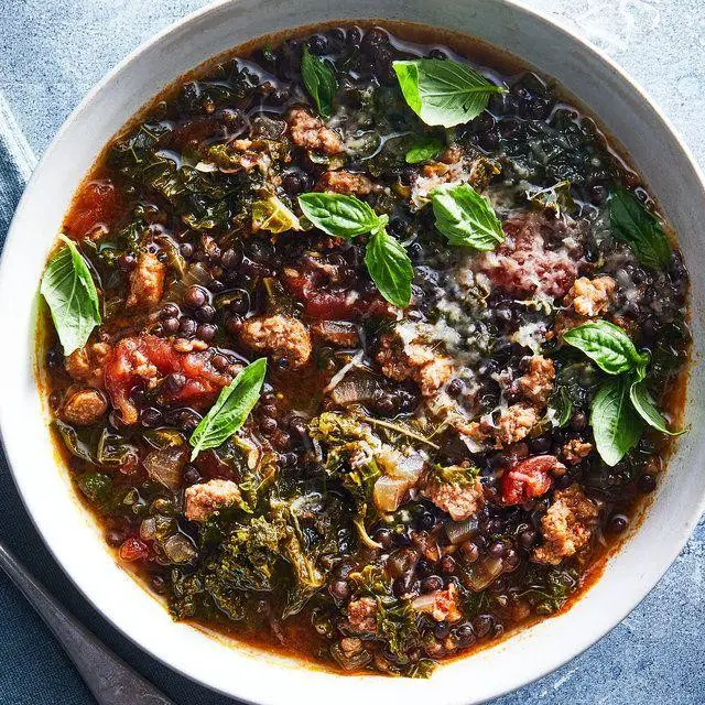 Slow Cooker Sausage and Lentil Soup