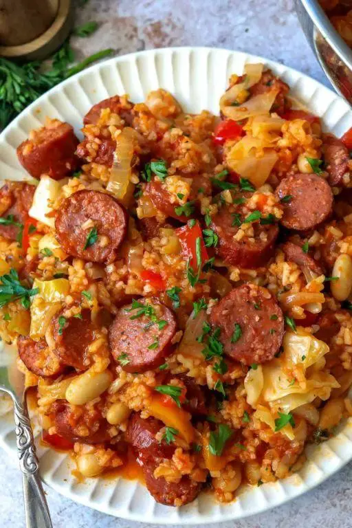 Slow Cooker Sausage and Rice