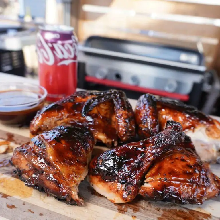 Smoked Chicken Thighs with Cherry Cola BBQ Sauce