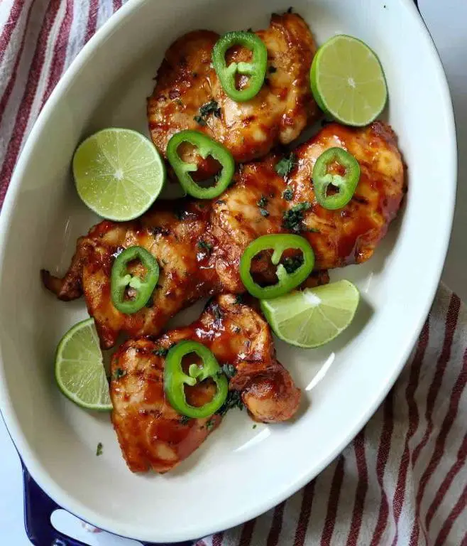 Smoked Chicken Thighs with Jalapeno and Lime