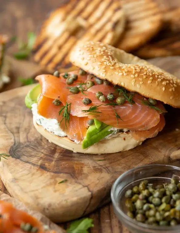 Smoked Salmon Bagel with Cream Cheese