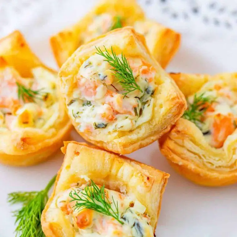 Smoked Salmon and Cream Cheese Puff Pastry Shells