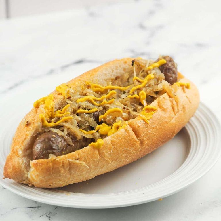 Smoky Grilled Bratwurst with Sauerkraut
