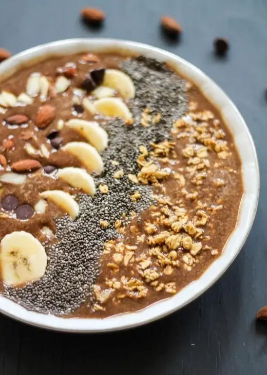 Smoothie Bowl with Protein Powder and Banana