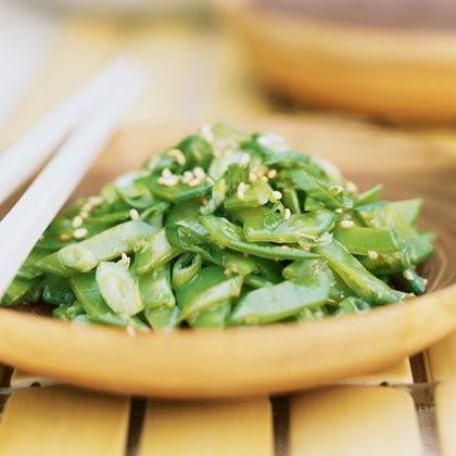 Snow Pea Salad with Sesame Dressing