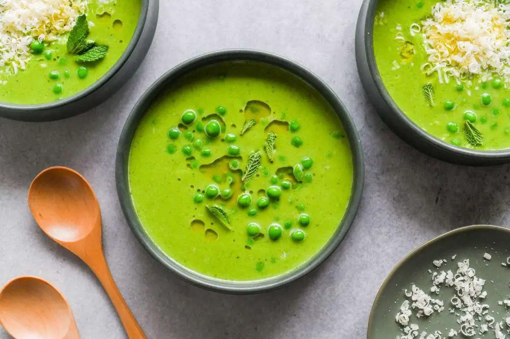 Snow Pea Soup with Mint