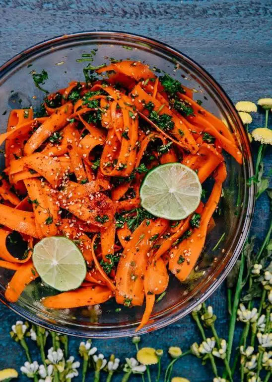 Snow Pea and Carrot Ribbon Salad