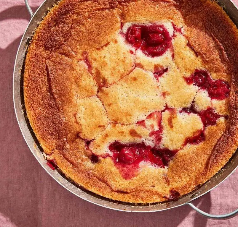 Sour Cream Cherry Cobbler