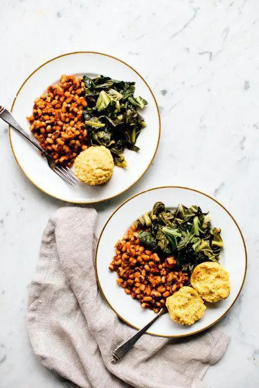 Southern Cornbread and Collard Greens