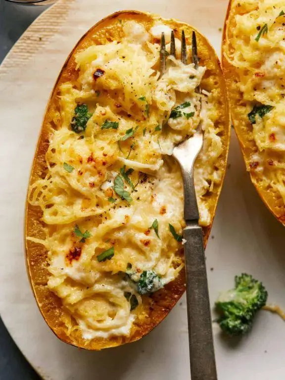 Spaghetti Squash Pasta Alfredo