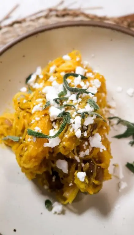 Spaghetti Squash Pasta with Pumpkin and Sage