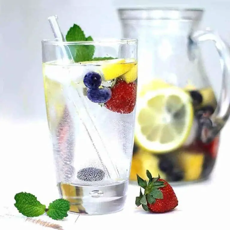 Sparkling Water with Fresh Fruit