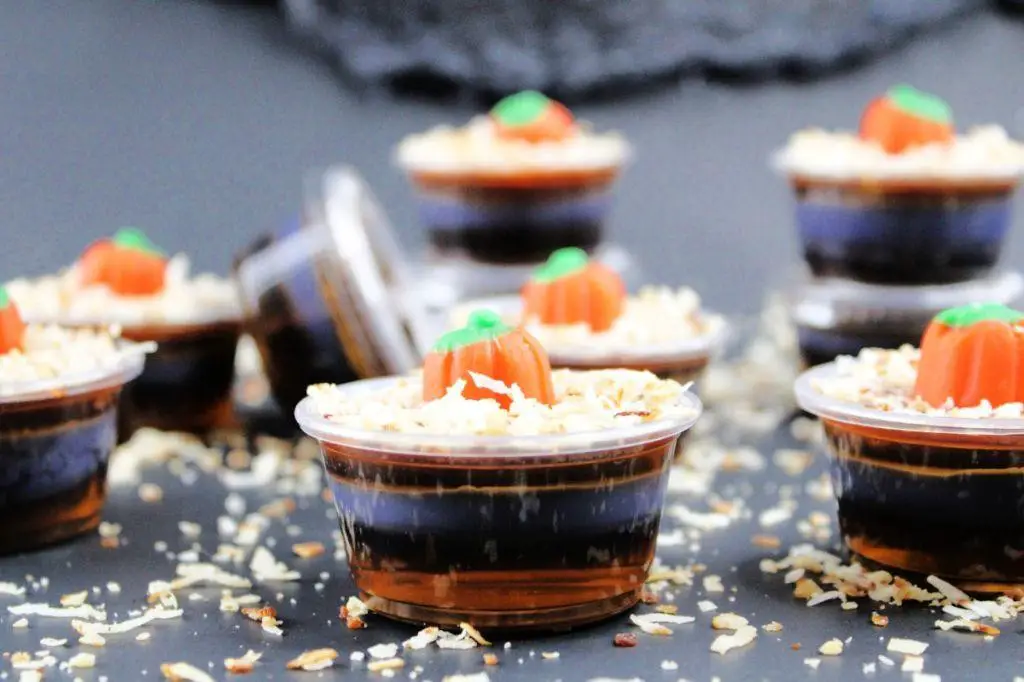 Spiced Rum Pumpkin Jello Shots