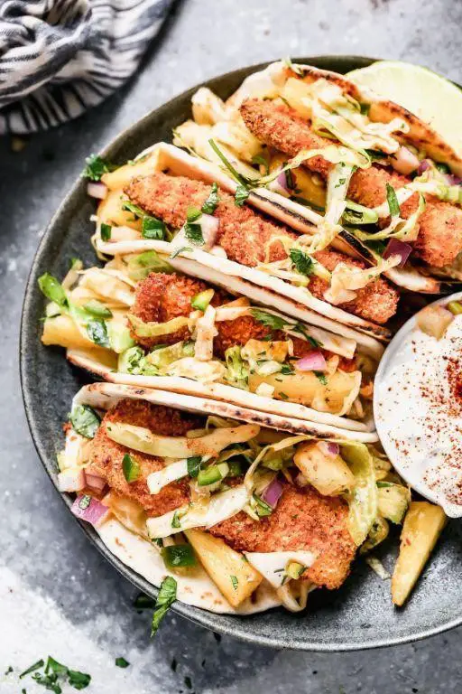 Spicy Air Fryer Haddock Tacos
