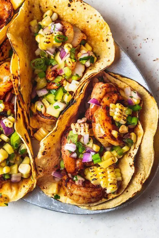 Spicy Chamoy Shrimp Tacos