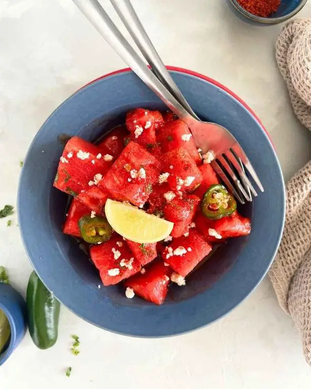 Spicy Chamoy Watermelon Salad