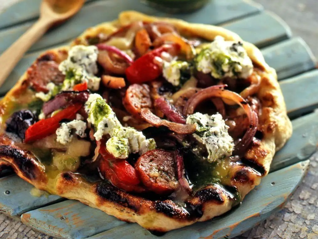 Spicy Grilled Sausage Pizza