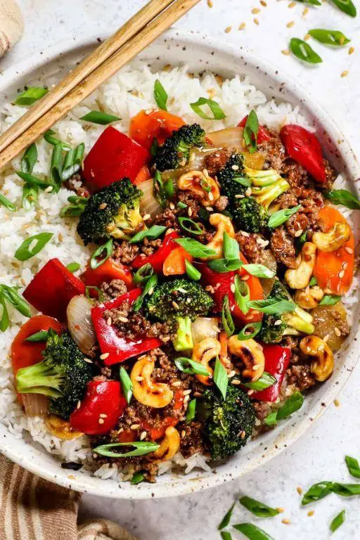 Spicy Ground Turkey and Rice Stir Fry