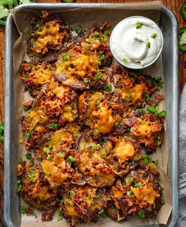 Spicy Jalapeno Smashed Potatoes