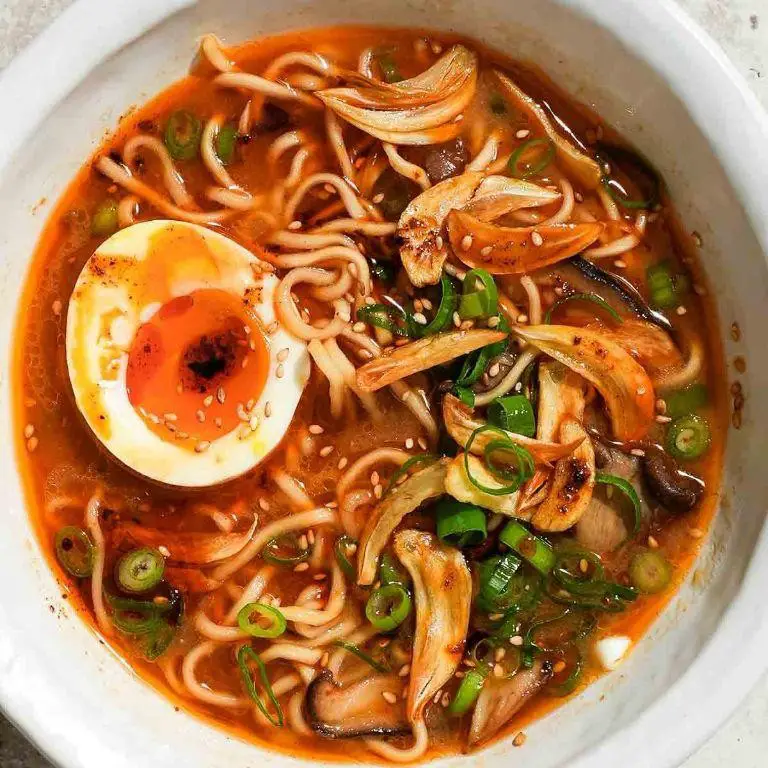 Spicy Miso Ramen with Kale and Mushrooms