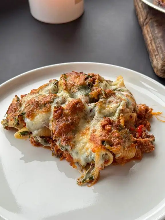 Spicy Sausage and Conchiglie Bake