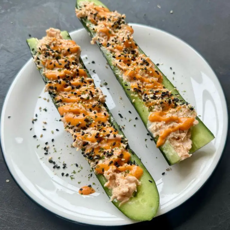 Spicy Tuna Cucumber Boats