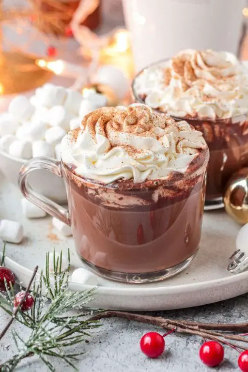 Spiked RumChata Peppermint Bark Hot Chocolate