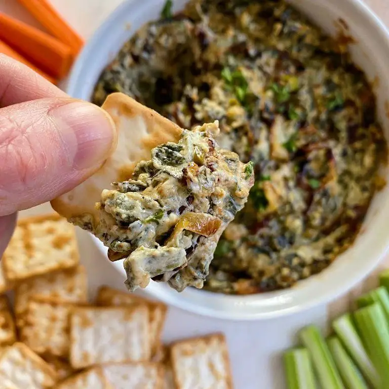 Spinach Dip with Caramelized Onions
