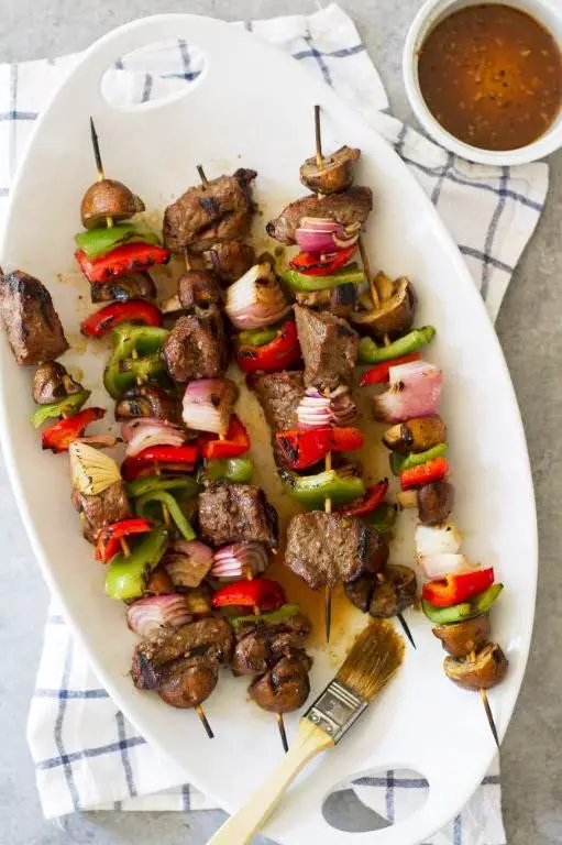 Steak and Mushroom Kebabs