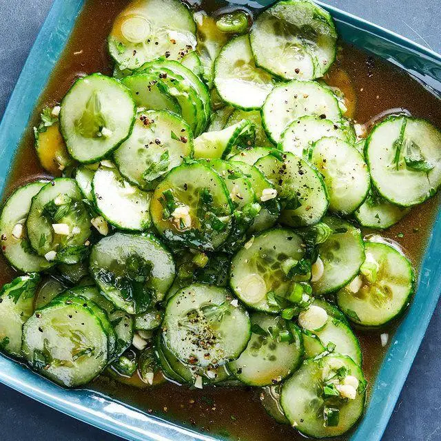 Steamed Cucumbers with Ginger and Soy Sauce