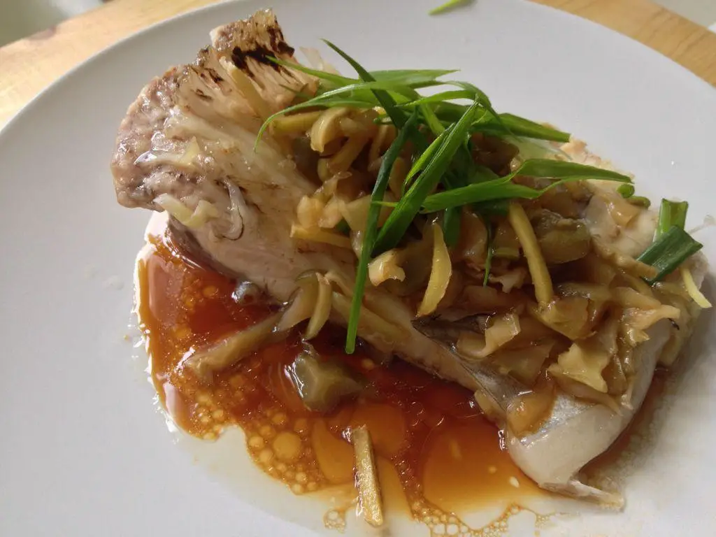 Steamed Fish with Preserved Vegetables