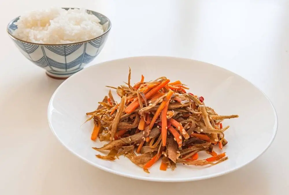 Stir-Fried Burdock Root with Carrots