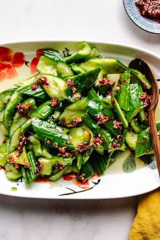 Stir-Fried Cucumbers with Garlic and Chili