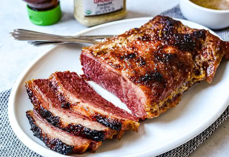 Stove Top Corned Beef with Honey Mustard Sauce