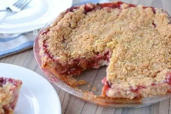Strawberry Rhubarb Single Crust Pie