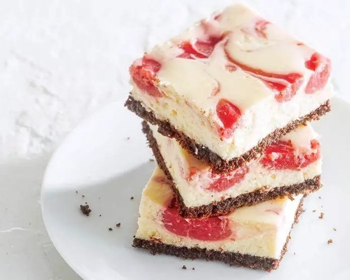 Strawberry Swirl Cheesecake Bars