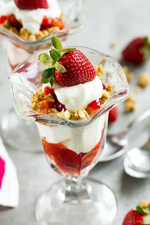 Strawberry Whey Protein Yogurt Parfait