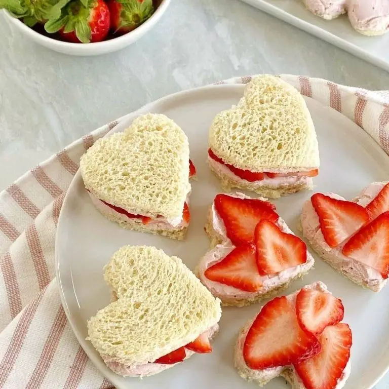Strawberry and Cream Cheese Finger Sandwiches