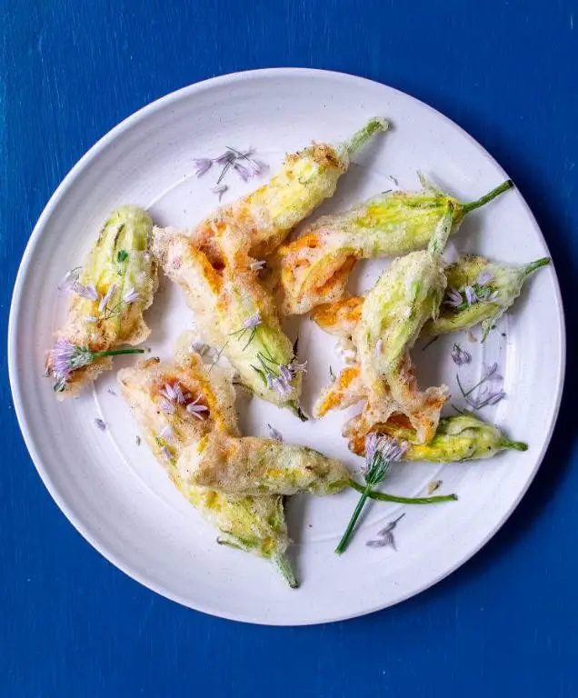 Stuffed Zucchini Flowers with Ricotta and Herbs