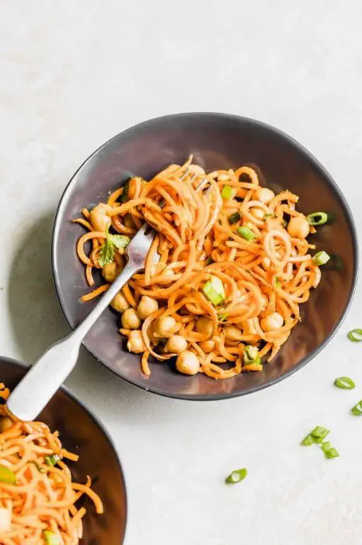 Sweet Potato Noodle Ramen with Peanut Sauce