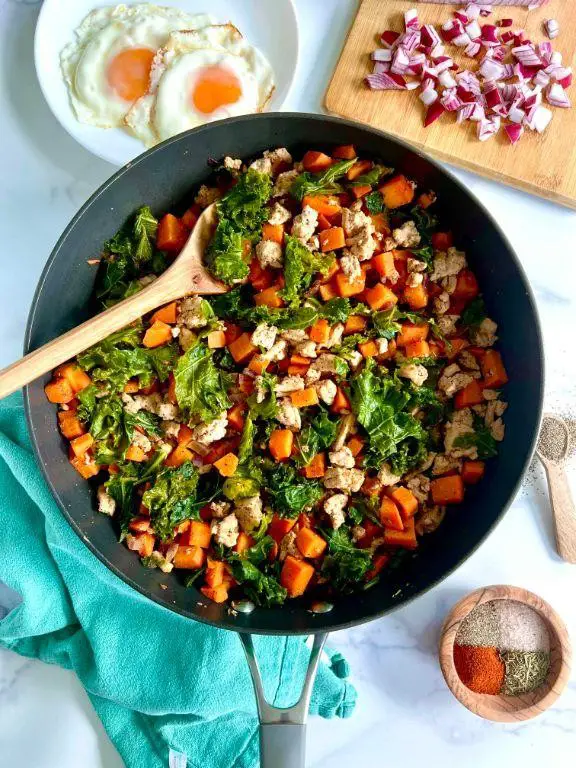 Sweet Potato and Ground Turkey Hash