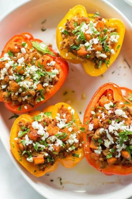 Sweet Potato and Turkey Stuffed Peppers