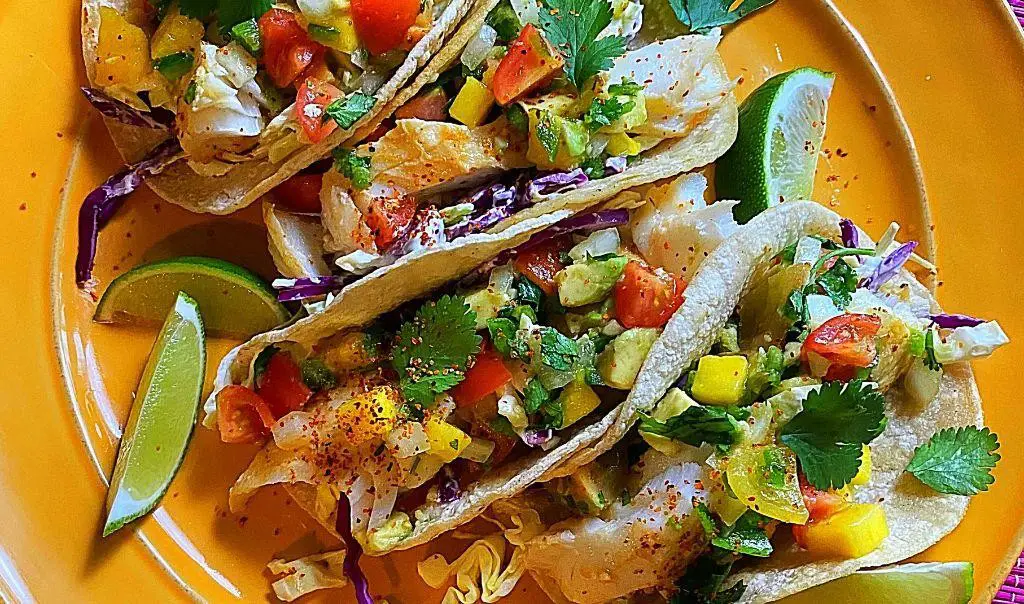 Tajin Seasoned Fish Tacos