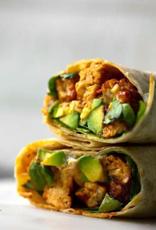 Tempeh Bacon and Avocado Wrap
