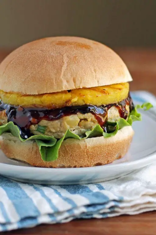 Teriyaki Chicken Burger with Pineapple