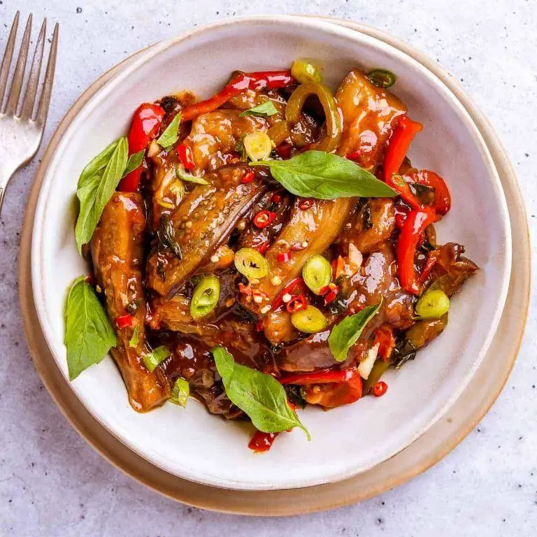 Thai Basil Eggplant Stir Fry