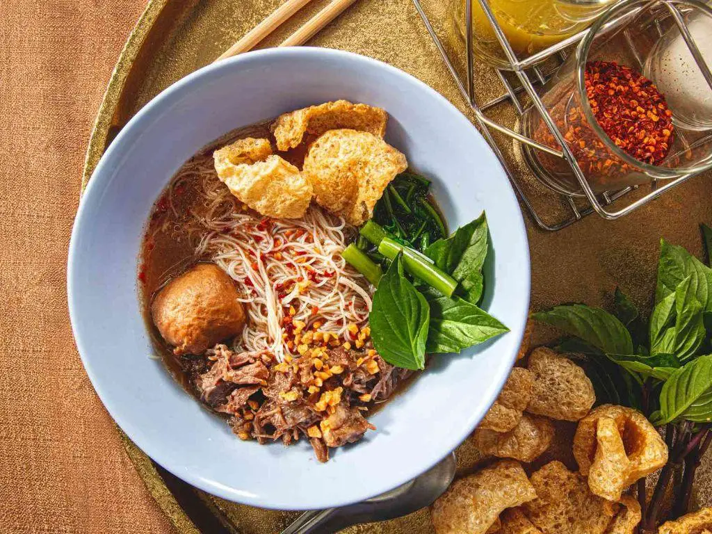 Thai Boat Noodle Soup with Beef