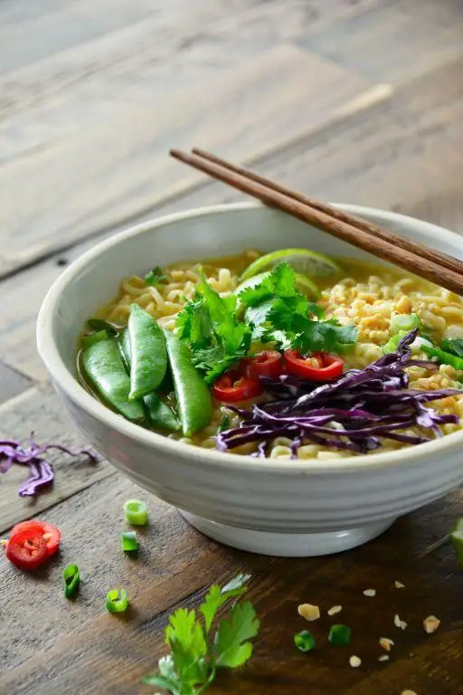 Thai Inspired Ramen with Lime and Cilantro